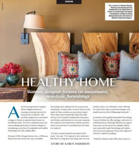 Fine Design Design Alive Sustainable Furnishings Line featured in At Home In West Hawaii magazine